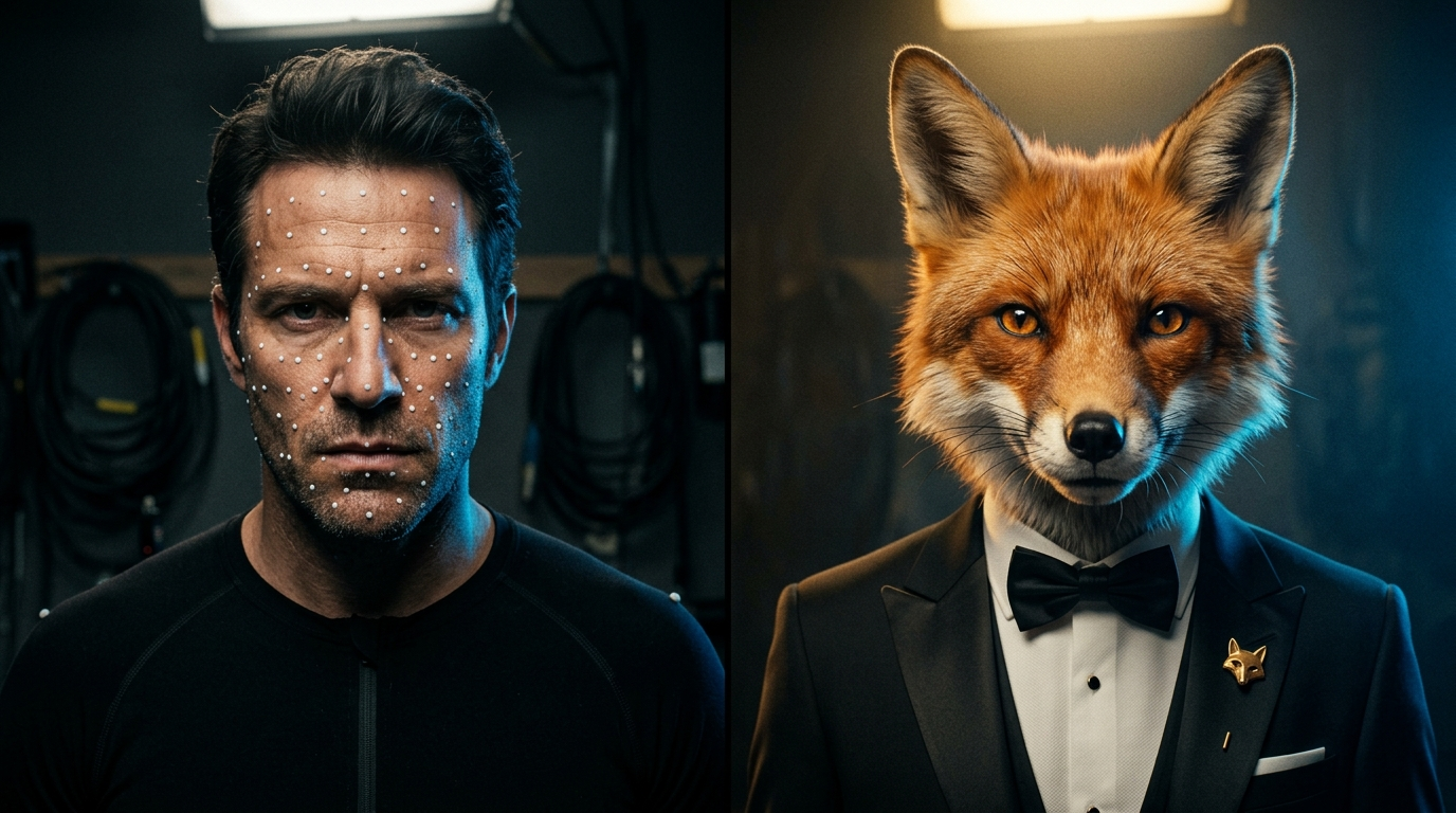 Actor to animated character